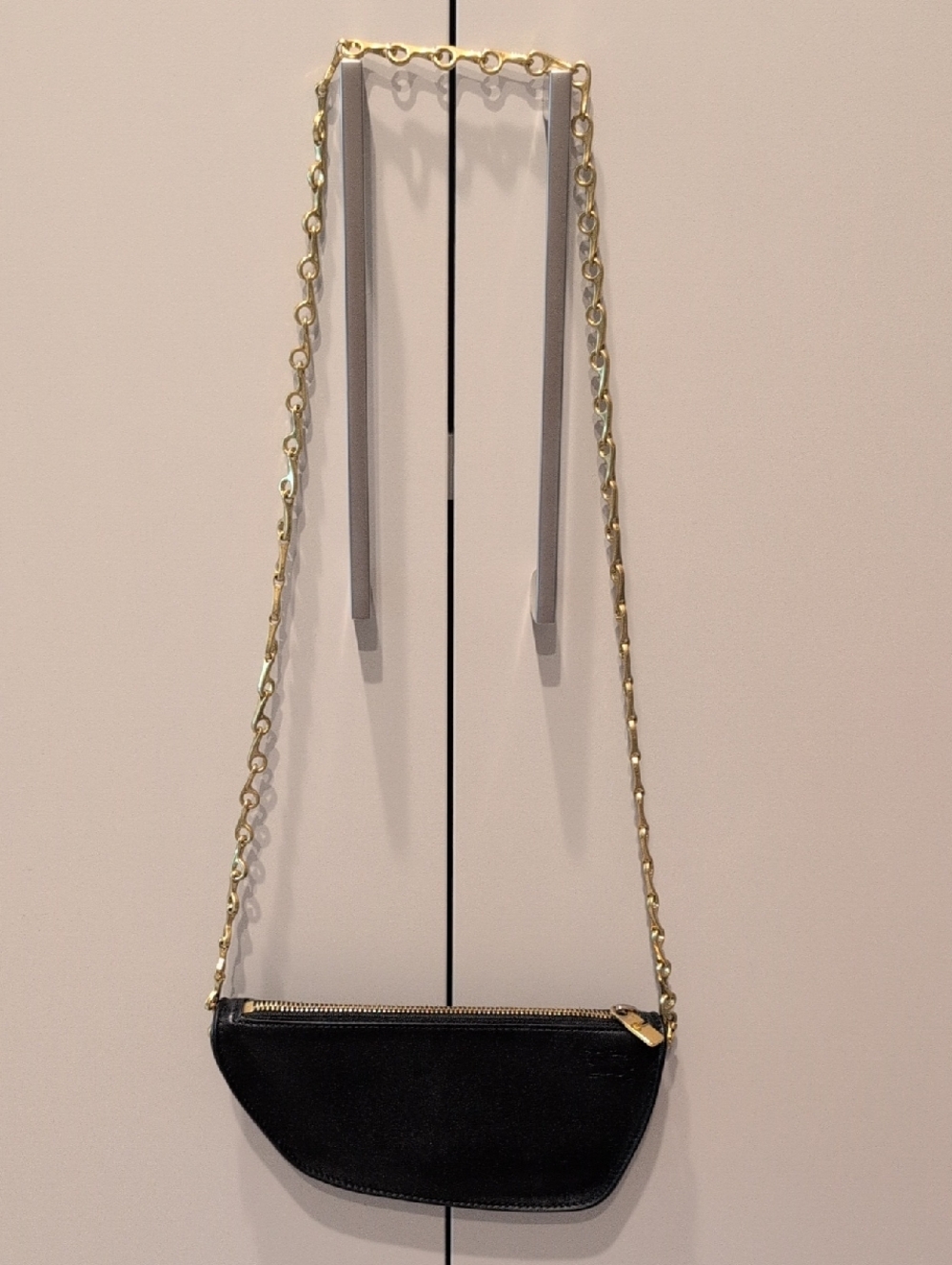 Burberry Micro Shield With Chain. Crossbody. Black